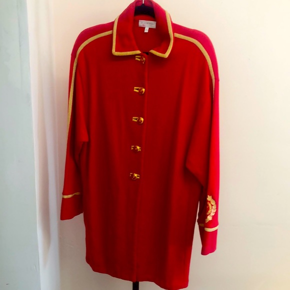 St. John Sport by Marie Gray Jackets & Blazers - St. John Sport by Marie Gray Red and Gold Coat